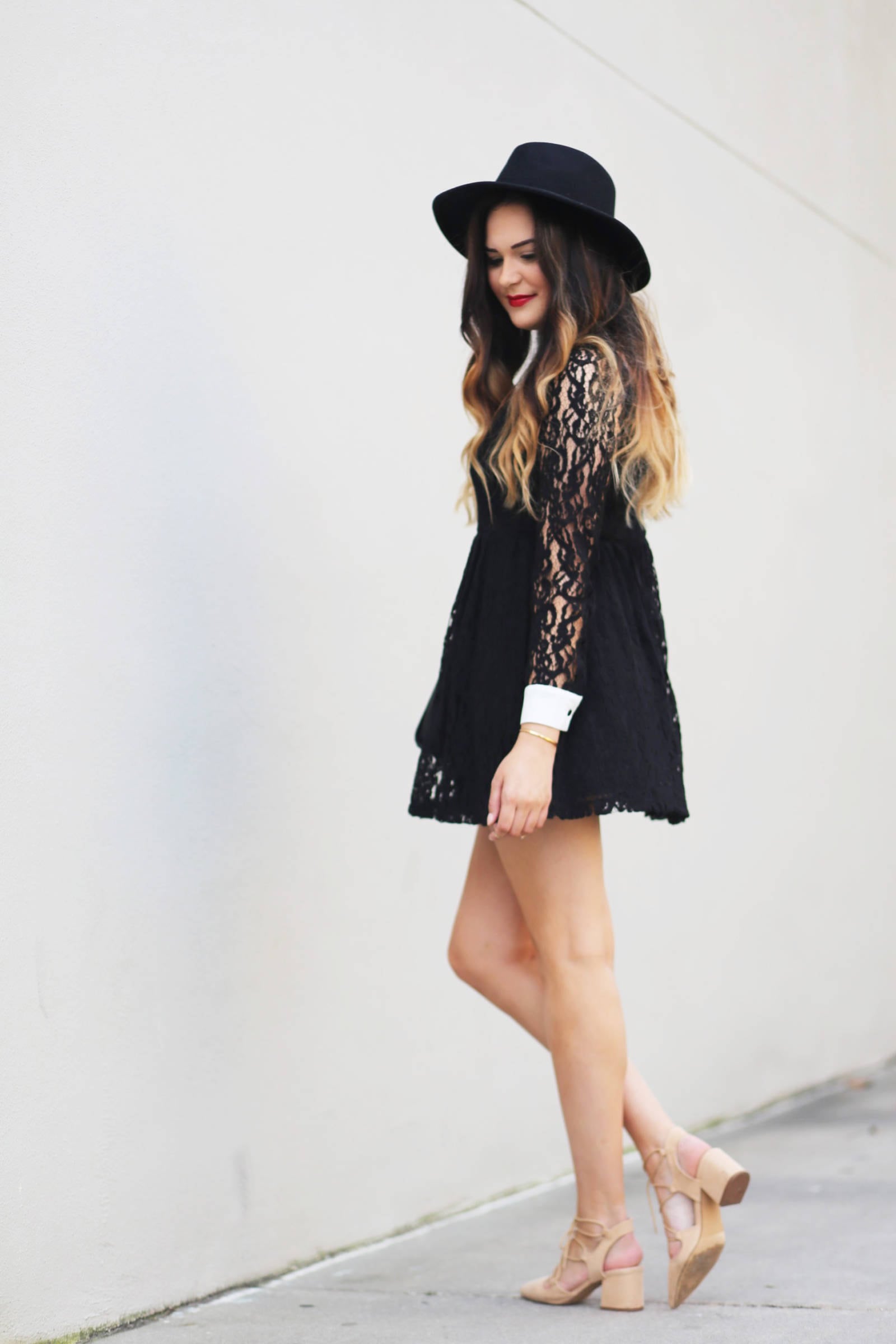 Lacy Little Black Dress Valentine's Day Outfit Mash Elle