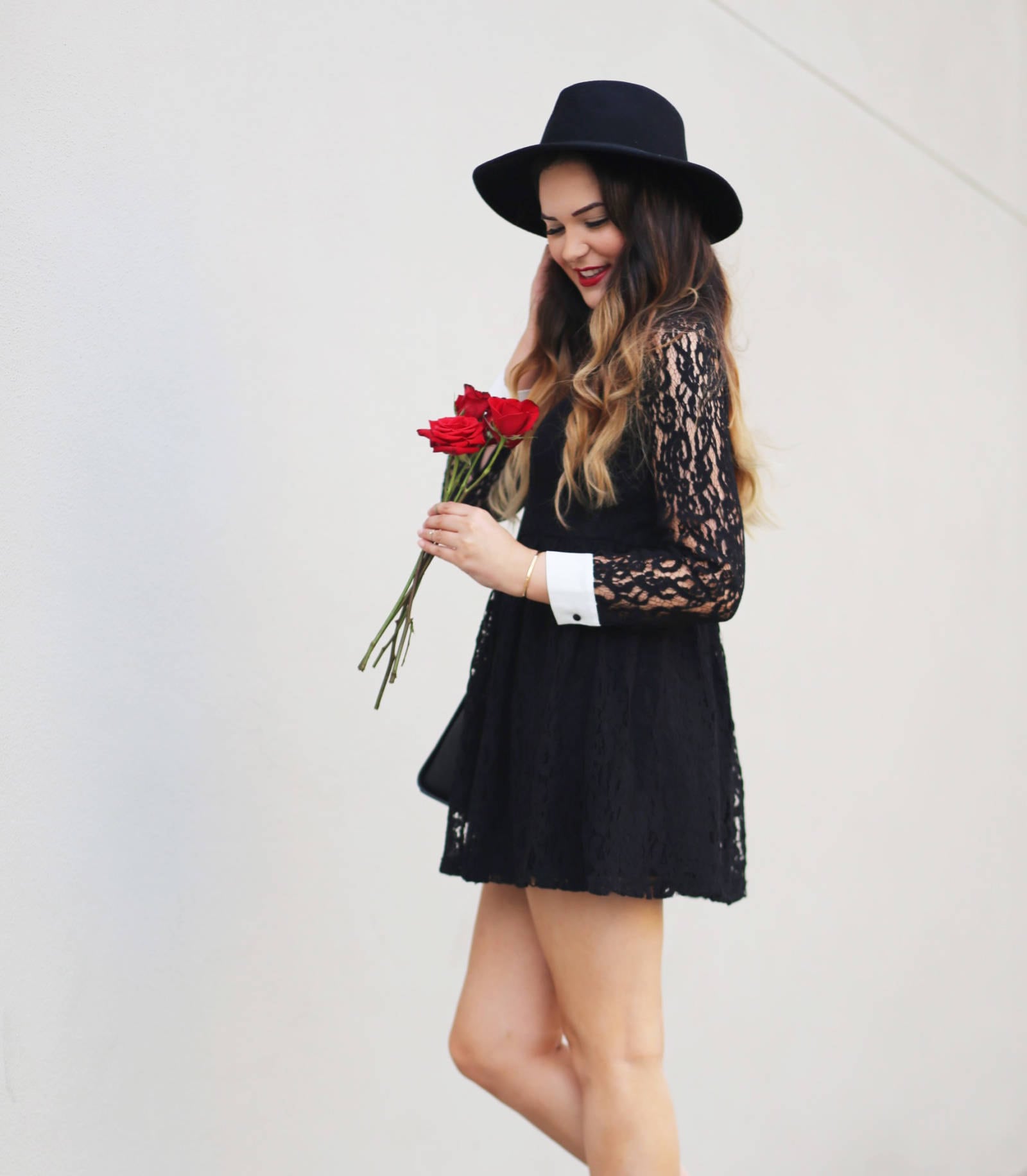 Lacy Little Black Dress Valentine's Day Outfit Mash Elle